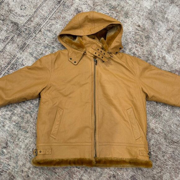 Vintage Tanners Avenue Leather Coat with Fur Lining - Picture 5 of 8